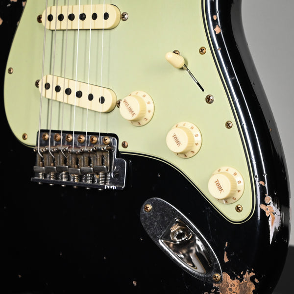 Fender Custom Shop '62 Stratocaster Heavy Relic- Aged Black 2025 (CZ584348)
