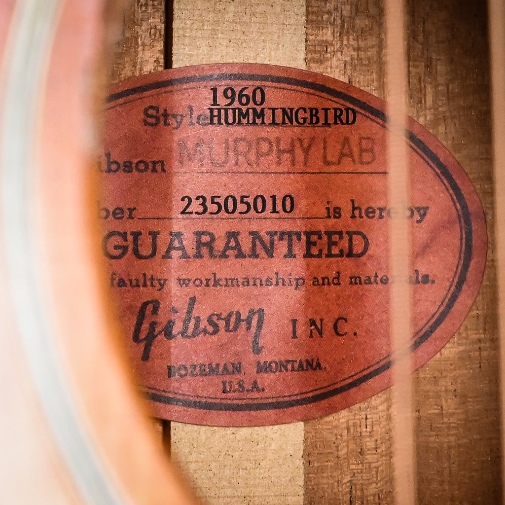 Gibson Custom 1960 Hummingbird Reissue Murphy Lab Light Aged- Heritage Cherry Sunburst 2026 (23505010)