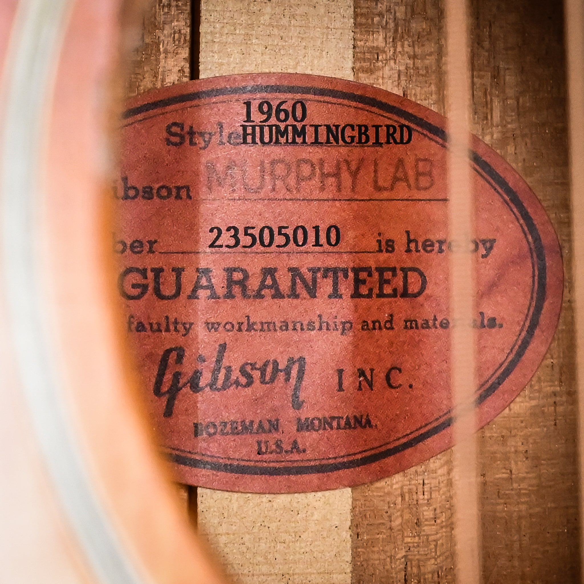 Gibson Custom 1960 Hummingbird Reissue Murphy Lab Light Aged- Heritage Cherry Sunburst 2026 (23505010)
