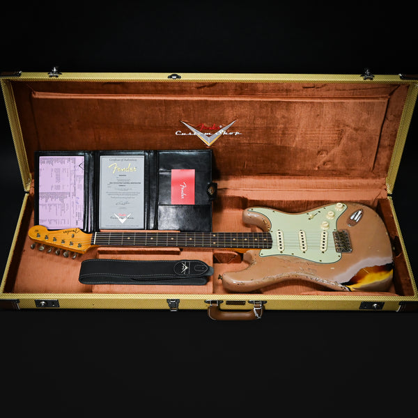 Fender Custom Shop Limited Edition '59 Stratocaster Super Heavy Relic- Aged Dirty Shell Pink/ Chocolate 3 Tone Sunburst 2025 (CZ585212)