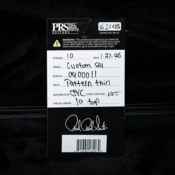 PRS Custom 24 w/ 10-Top & DMO Pickups- Faded Whale Blue 2025 (0400011)