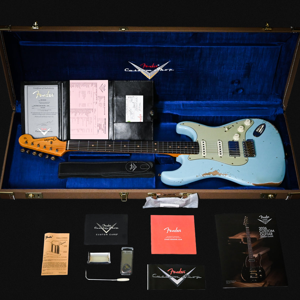 Fender Custom Shop '62 Stratocaster HSS w/ Alder Body, Relic- Daphne Blue 2026 (R151556)