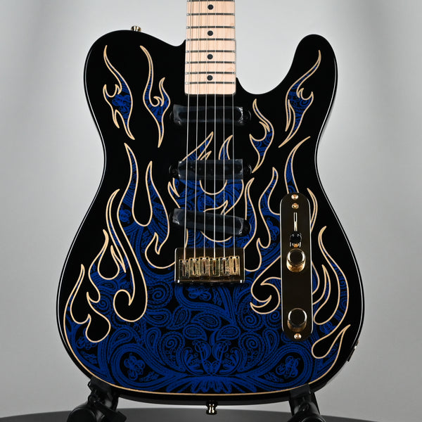 Fender James Burton Telecaster Blue Paisley Flames Maple Fingerboard (US22184078)