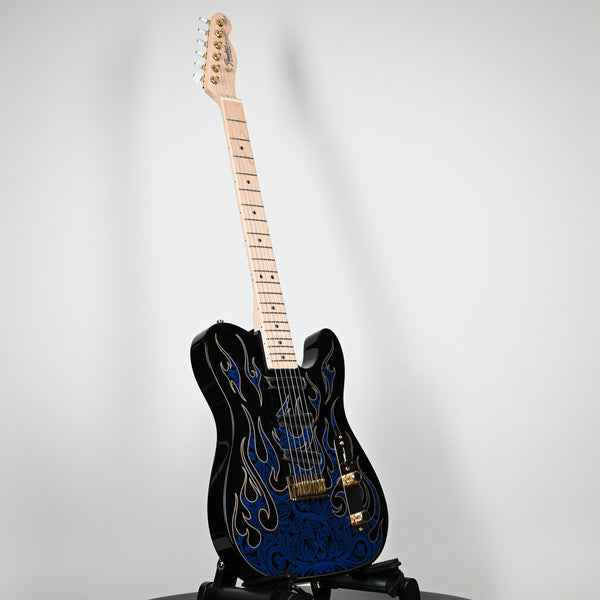 Fender James Burton Telecaster Blue Paisley Flames Maple Fingerboard (US22184078)