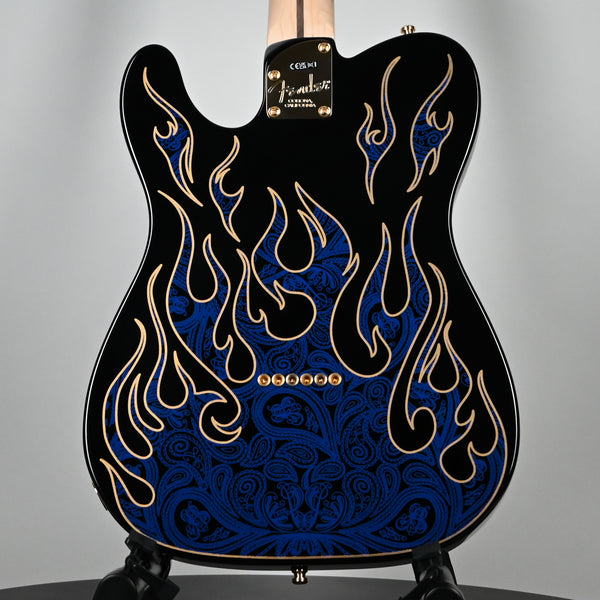 Fender James Burton Telecaster Blue Paisley Flames Maple Fingerboard (US22184078)