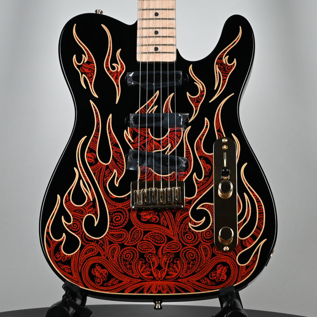 Fender James Burton Telecaster Red Paisley Flames Maple Fingerboard  (US22183541)