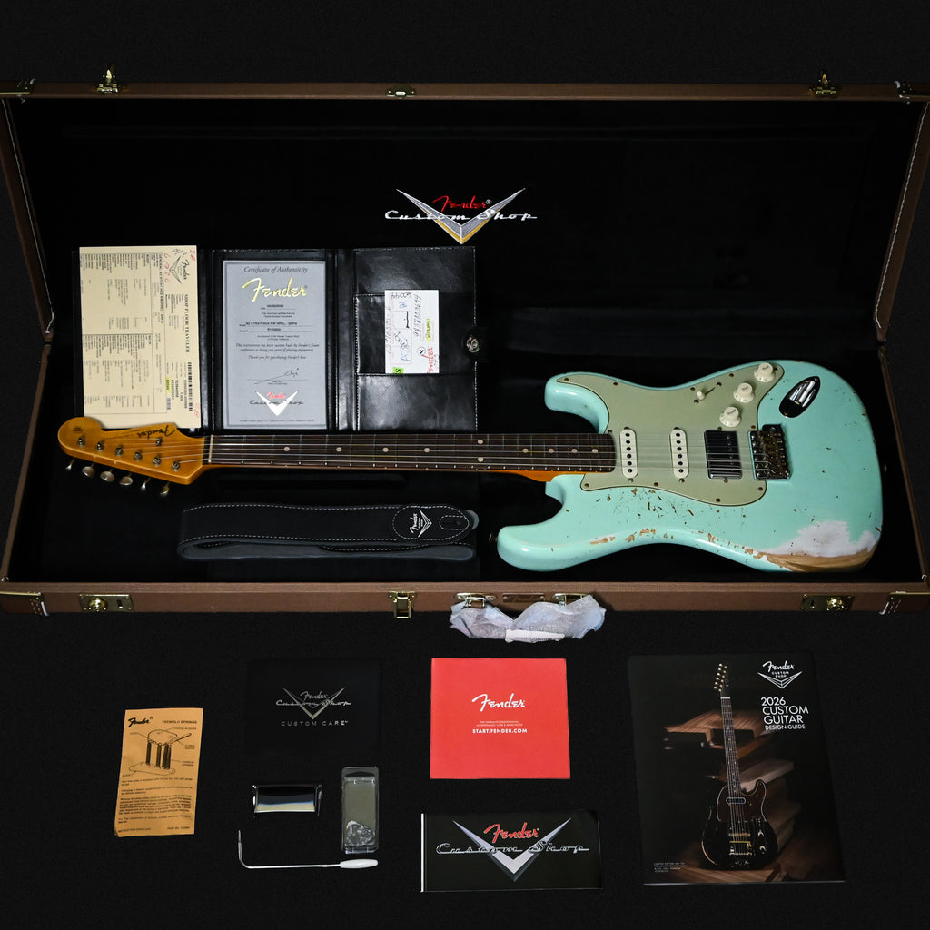 Fender Custom Shop '62 Stratocaster HSS w/ Ash Body, Heavy Relic- Surf Green 2026 (R150850)