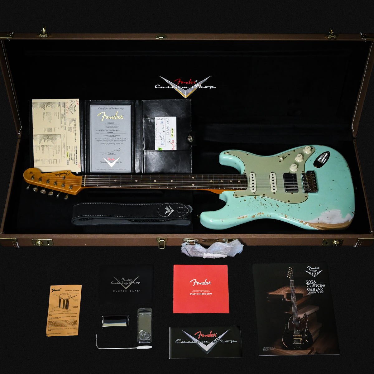 Fender Custom Shop '62 Stratocaster HSS w/ Ash Body, Heavy Relic- Surf Green 2026 (R150850)