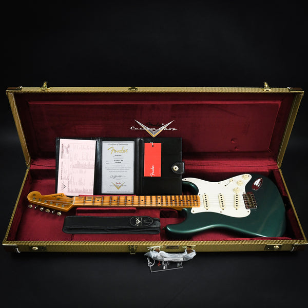 Fender Custom Shop '56 Stratocaster Journeyman Relic Electric Guitar Aged Sherwood Metallic 2024 (CZ574476)