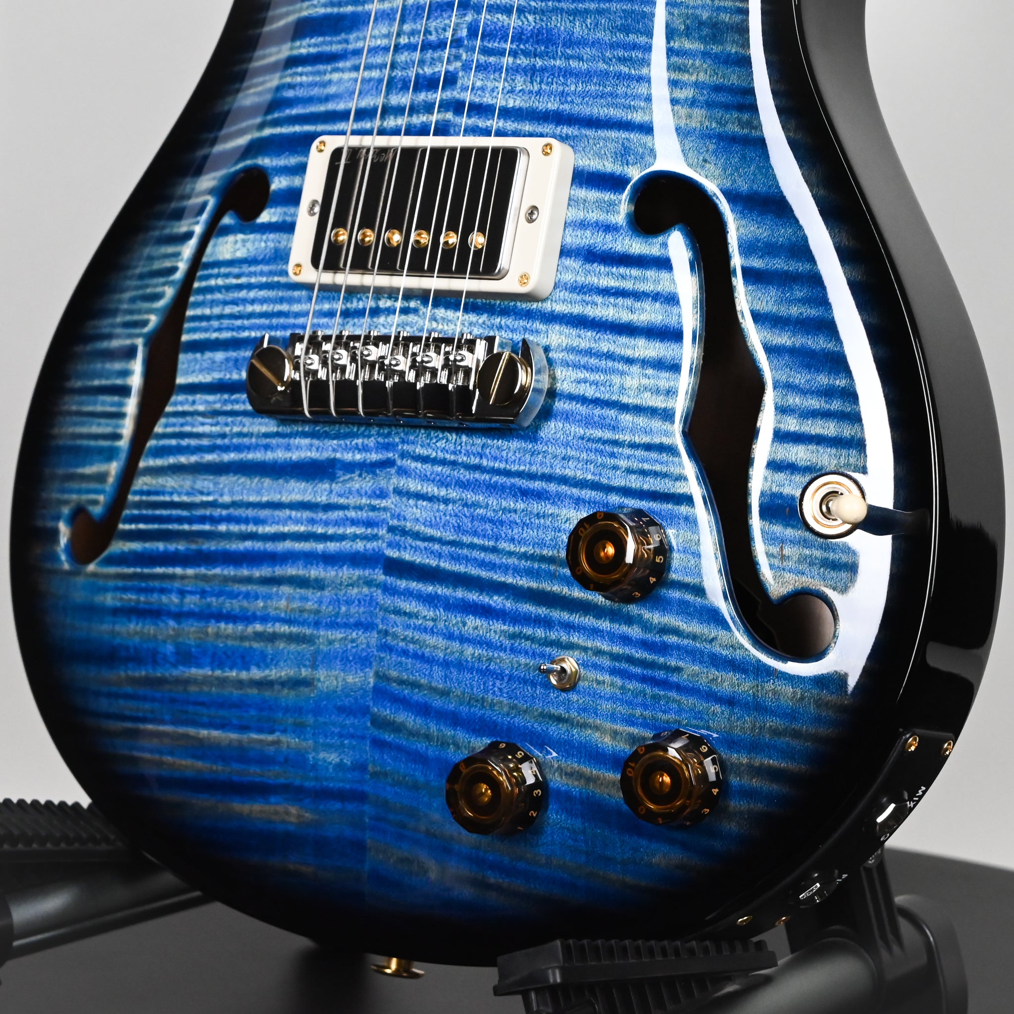 PRS Hollowbody II Piezo w/ 10 Top Electric Guitar- Faded Blue Jean Wraparound Smokeburst 2025 (0416932)