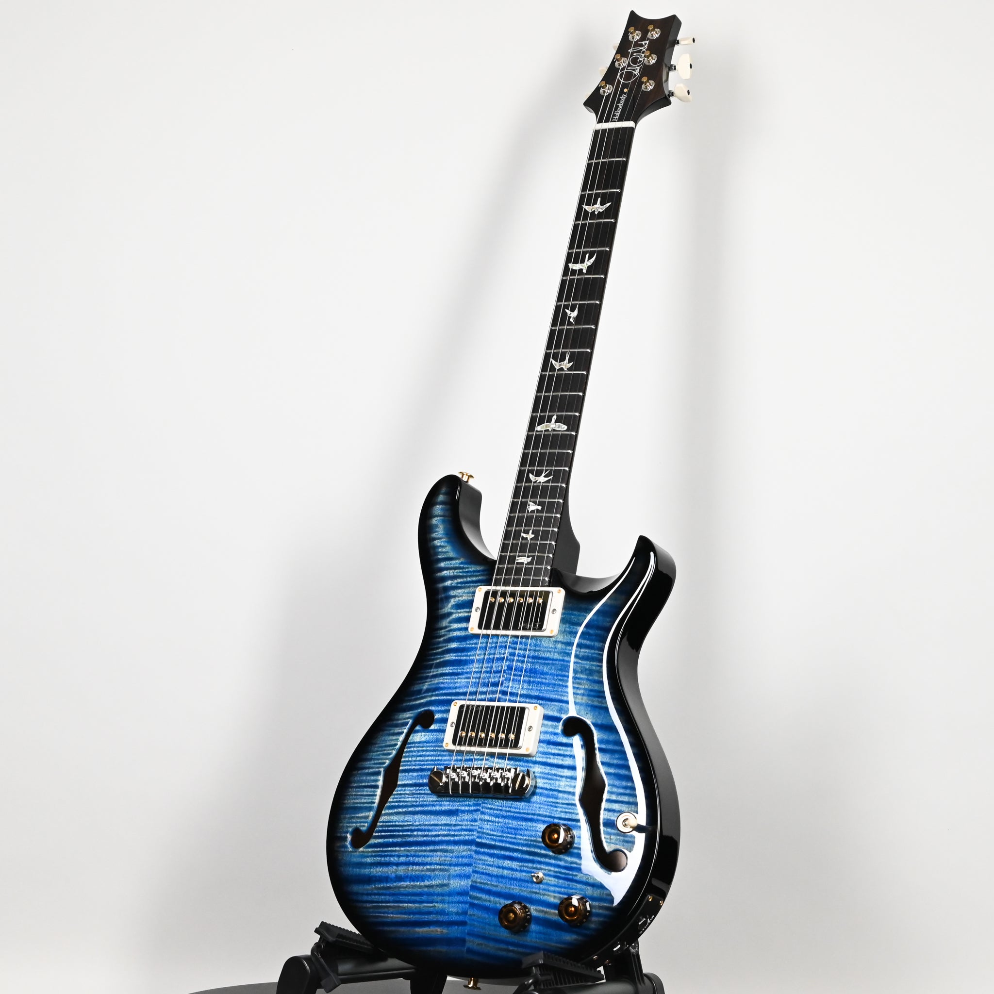 PRS Hollowbody II Piezo w/ 10 Top Electric Guitar- Faded Blue Jean Wraparound Smokeburst 2025 (0416932)
