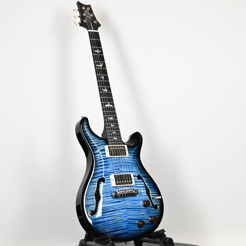 PRS Hollowbody II Piezo w/ 10 Top Electric Guitar- Faded Blue Jean Wraparound Smokeburst 2025 (0416932)