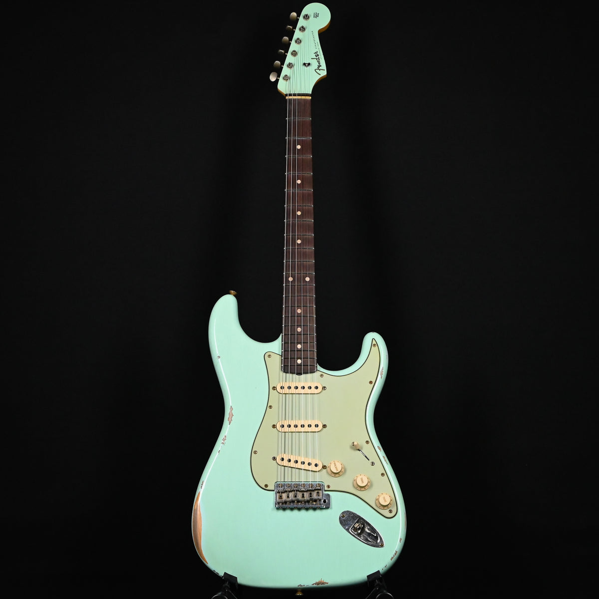 Fender Custom Shop Limited Edition 1960 Stratocaster w/ Painted Headcap, Relic- Aged Surf Green 2026 (CZ586597)