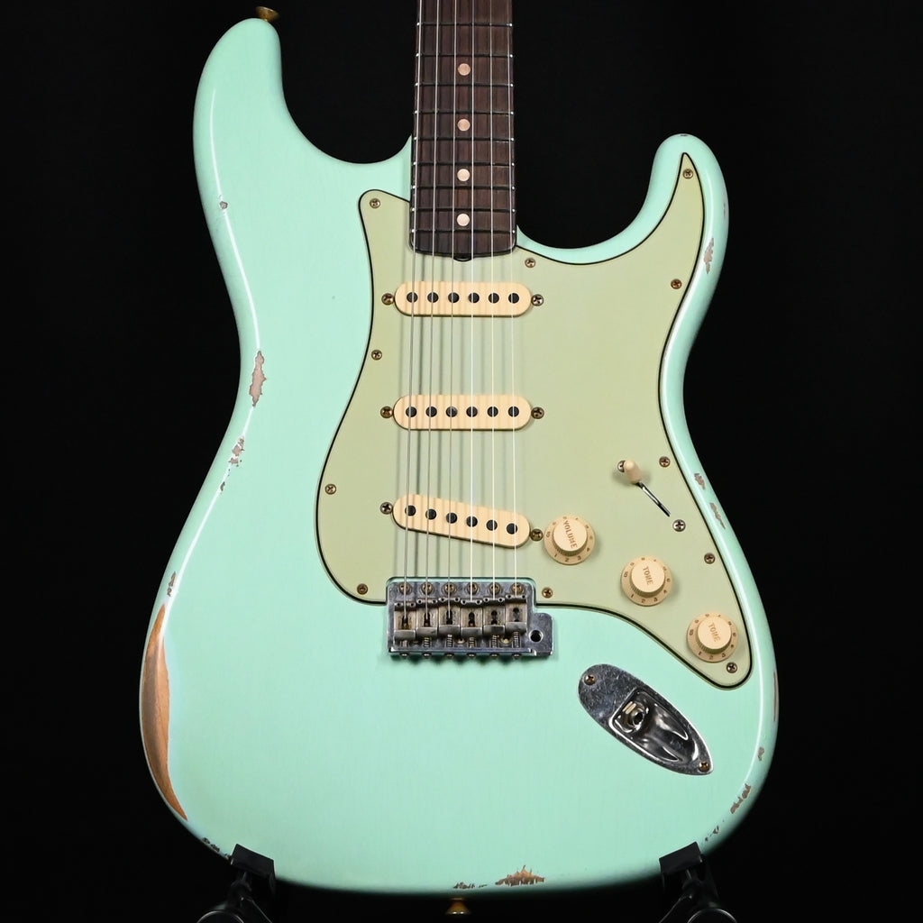 Fender Custom Shop Limited Edition 1960 Stratocaster w/ Painted Headcap, Relic- Aged Surf Green 2026 (CZ586597)