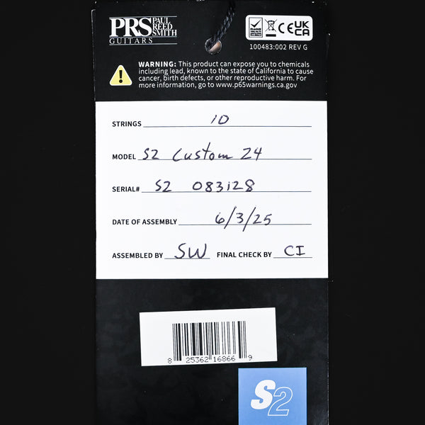PRS S2 Custom 24 Electric Guitar- Lake Blue 2025 (2083128)