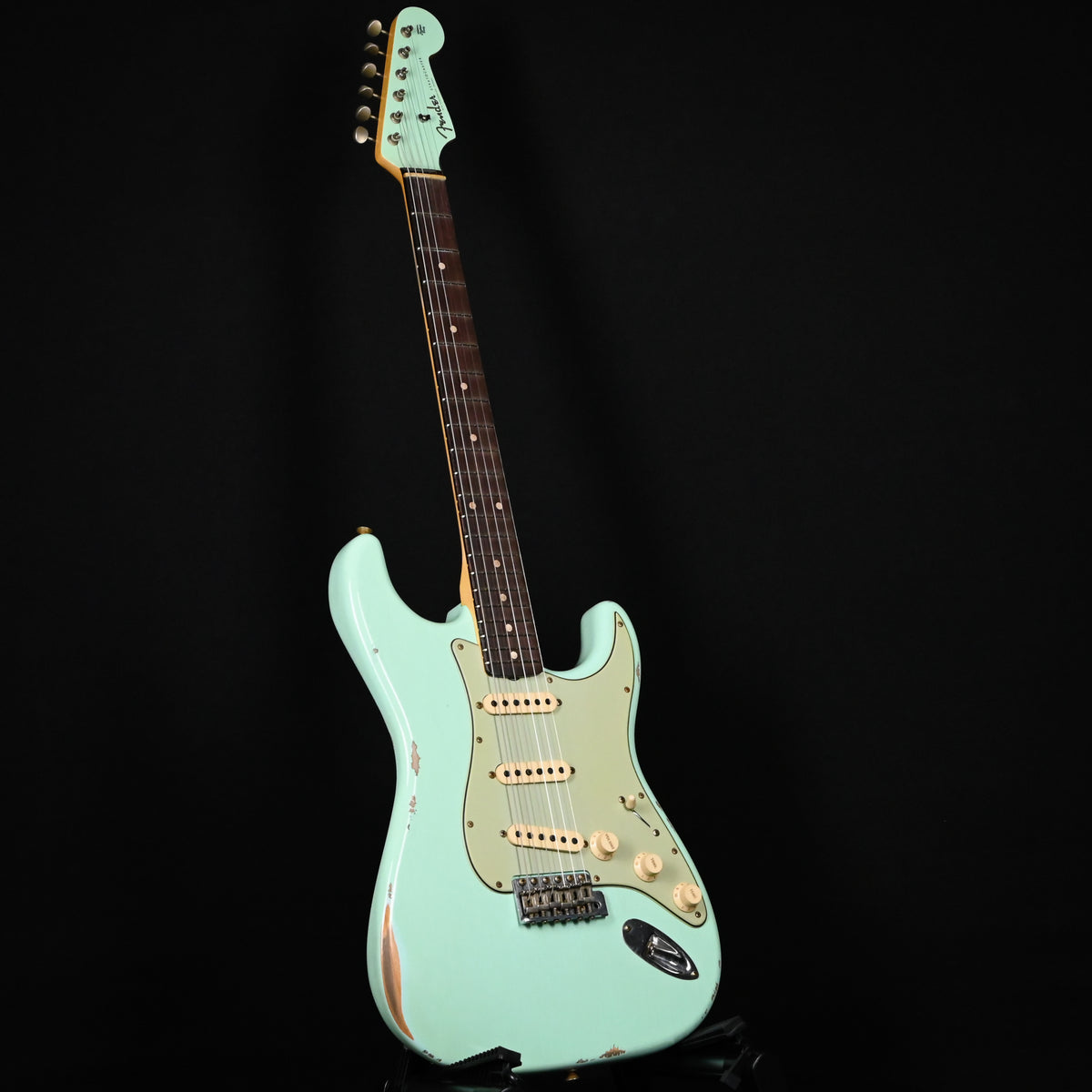 Fender Custom Shop Limited Edition 1960 Stratocaster w/ Painted Headcap, Relic- Aged Surf Green 2026 (CZ586597)