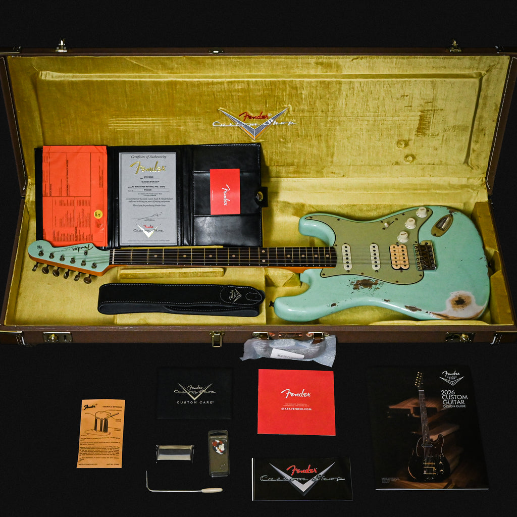Fender Custom Shop '62 Stratocaster HSS w/ Painted Headcap, Heavy Relic- Surf Green 2026 (R150489)