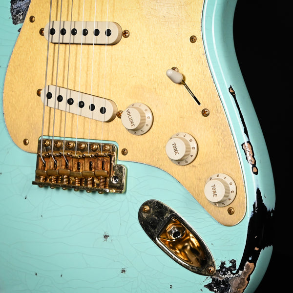 Fender Custom Shop 1962 Stratocaster Heavy Relic w/ Gold Hardware & Josefina Handwound Pickups- Surf Green/ Black Paisley 2025 (R139355)