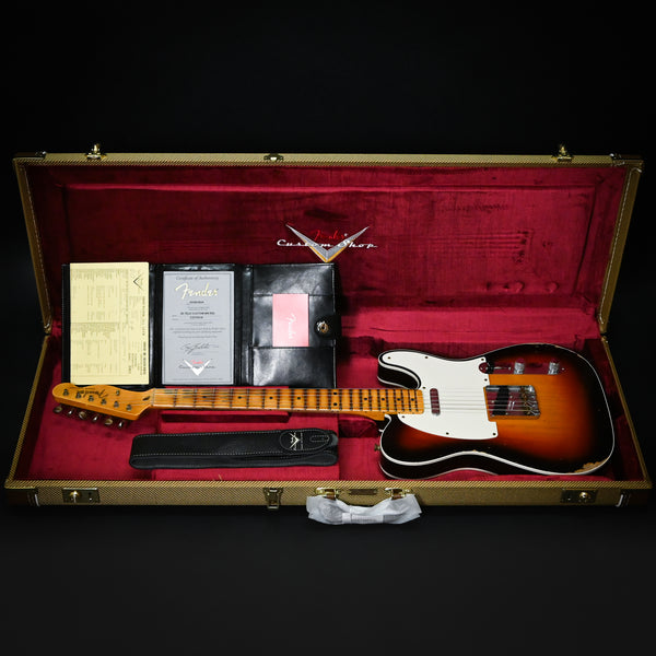 Fender Custom Shop '59 Telecaster Custom Relic- Wide Fade Chocolate 3 Tone Sunburst 2024 (CZ574518)