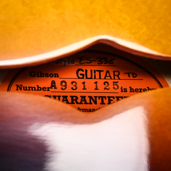 Gibson Custom 1959 ES-335 Reissue VOS- Vintage Sunburst (A931125)