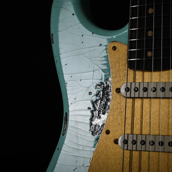 Fender Custom Shop 1962 Stratocaster Heavy Relic w/ Gold Hardware & Josefina Handwound Pickups- Surf Green/ Black Paisley 2025 (R139355)