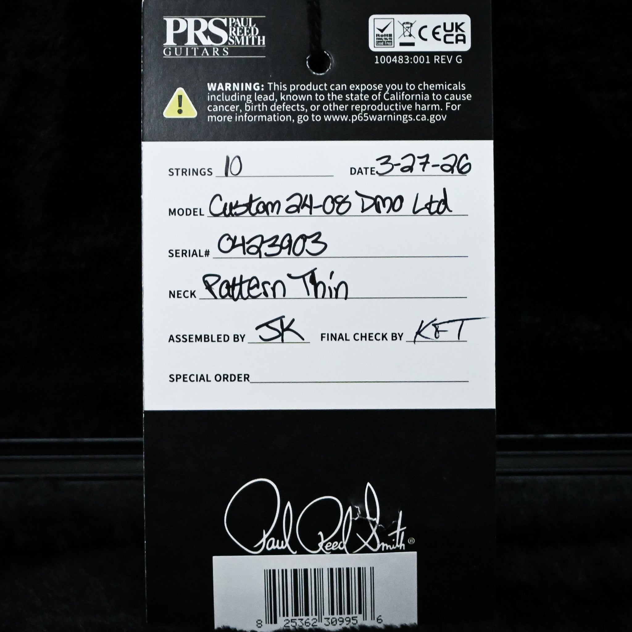 PRS Custom 24-08 Limited Edition Private Stock Color- Sprayer's Choice 2026 (0423903)