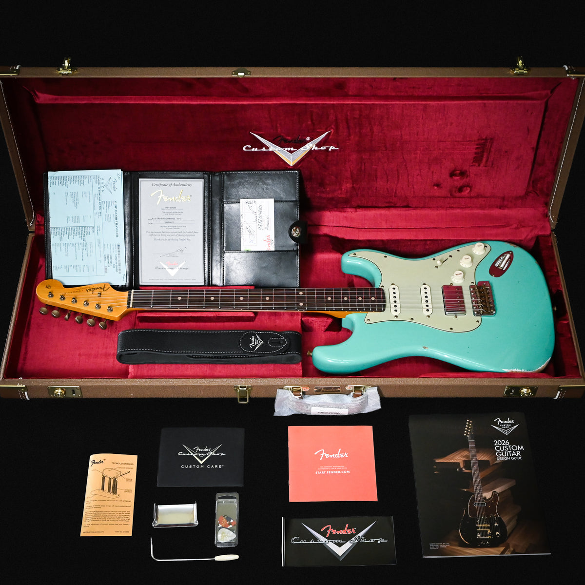 Fender Custom Shop '62 Stratocaster HSS w/ Ash Body, Relic- Sea Foam Green 2026 (R150077)