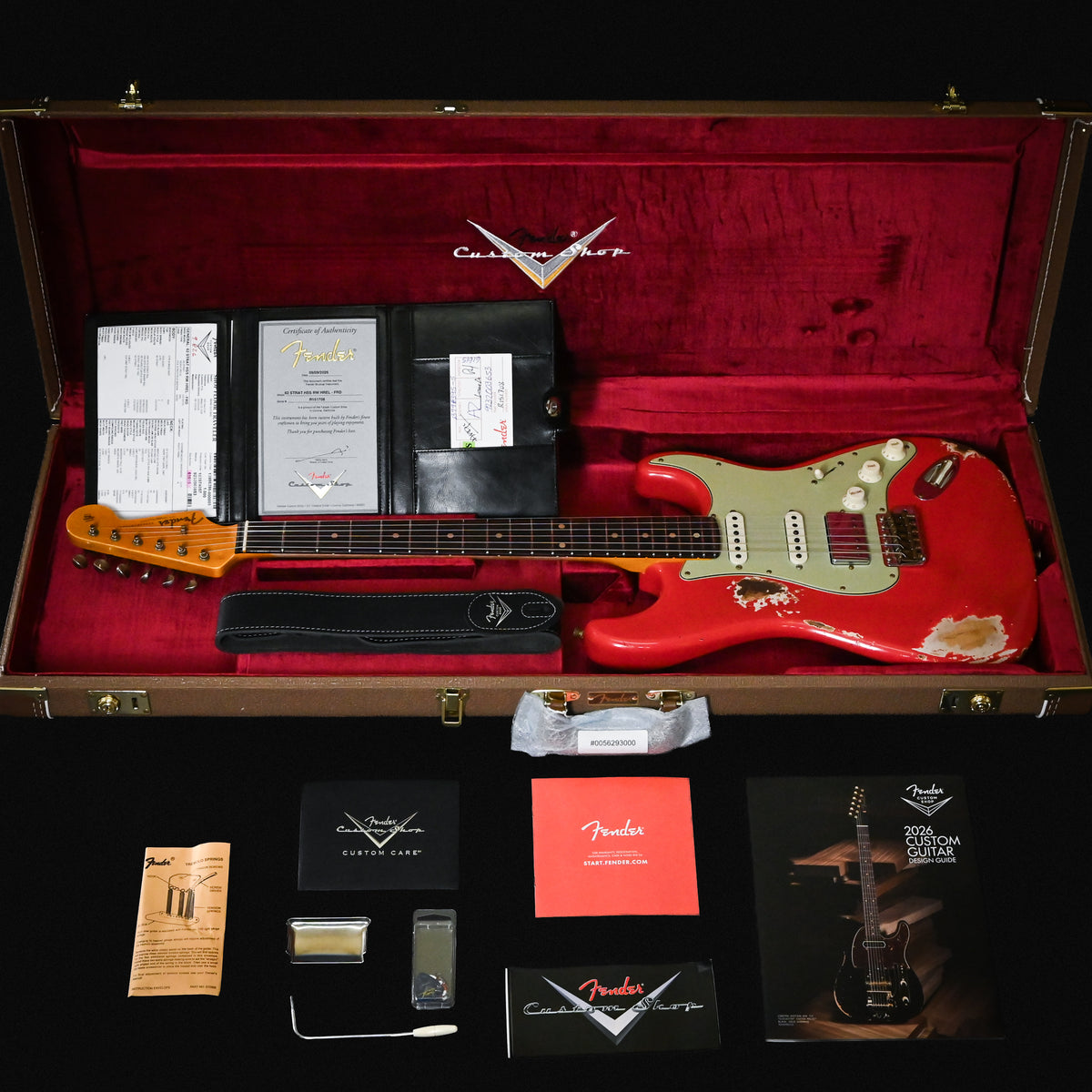 Fender Custom Shop '62 Stratocaster HSS w/ Ash Body, Heavy Relic- Fiesta Red 2026 (R151708)