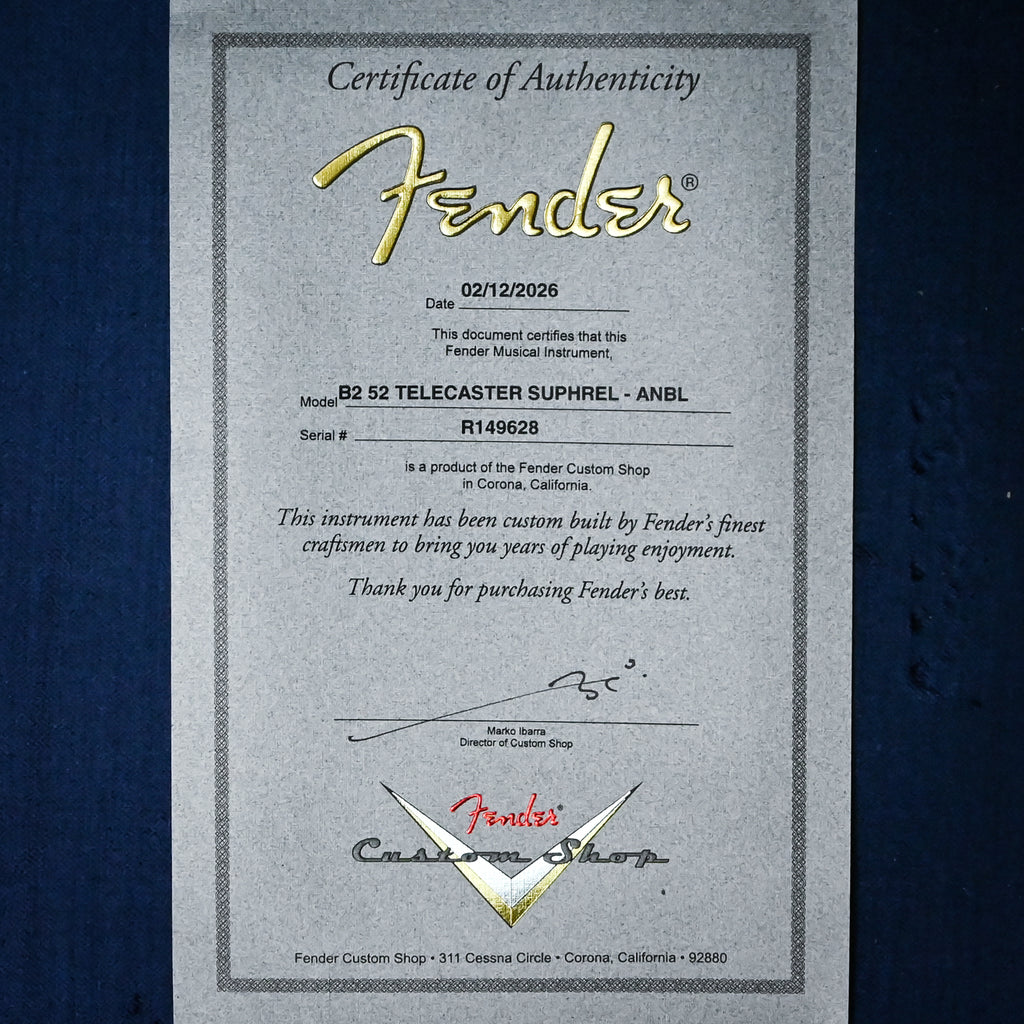 Fender Custom Shop '52 Telecaster Super Heavy Relic- Aged Nocaster Blonde 2026 (R149628)