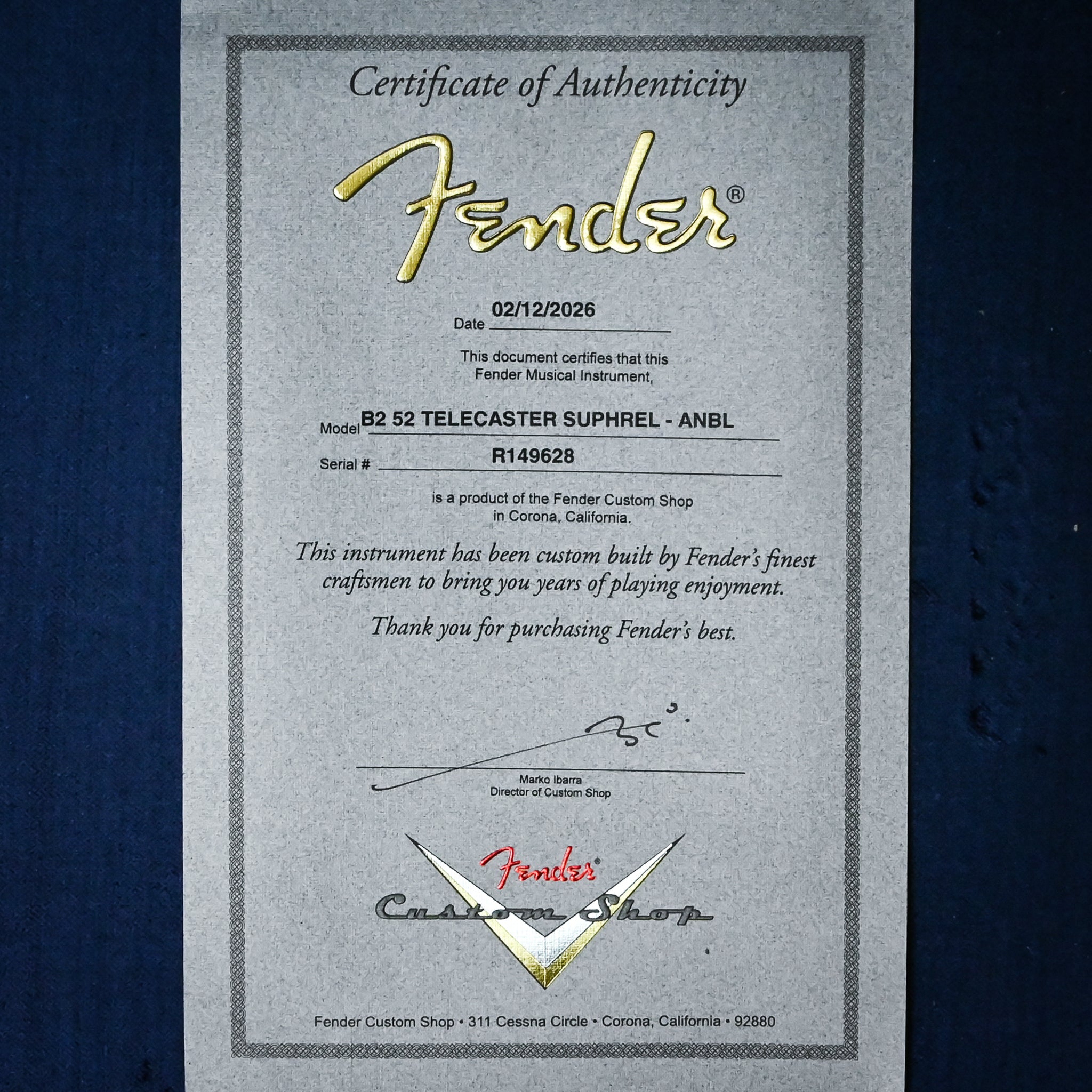Fender Custom Shop '52 Telecaster Super Heavy Relic- Aged Nocaster Blonde 2026 (R149628)