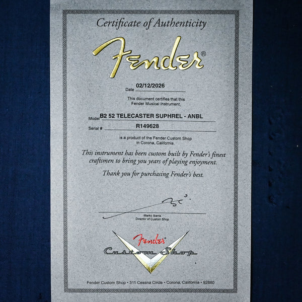 Fender Custom Shop '52 Telecaster Super Heavy Relic- Aged Nocaster Blonde 2026 (R149628)