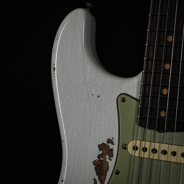 Fender Custom Shop '62 Stratocaster Heavy Relic- Aged Olympic White 2025 (CZ582091)