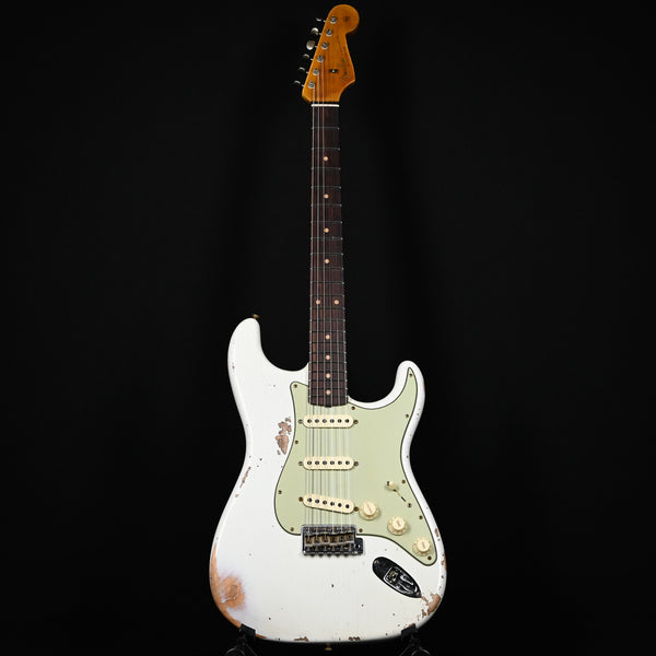 Fender Custom Shop '62 Stratocaster Heavy Relic- Aged Olympic White 2025 (CZ582091)