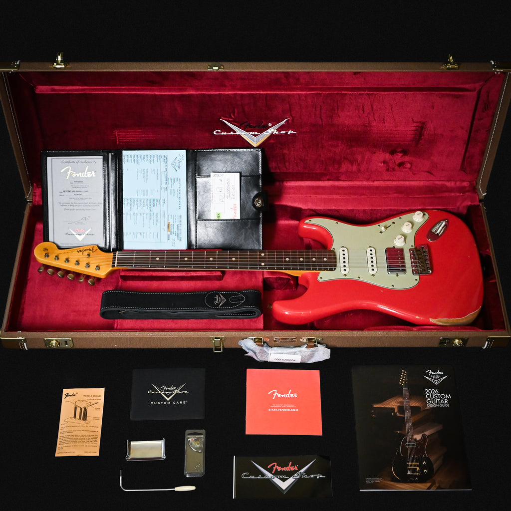Fender Custom Shop '62 Stratocaster HSS w/ Alder Body, Relic- Fiesta Red 2026 (R150409)