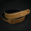 PRS Signature Padded Leather Guitar Strap - Sandstone / Black