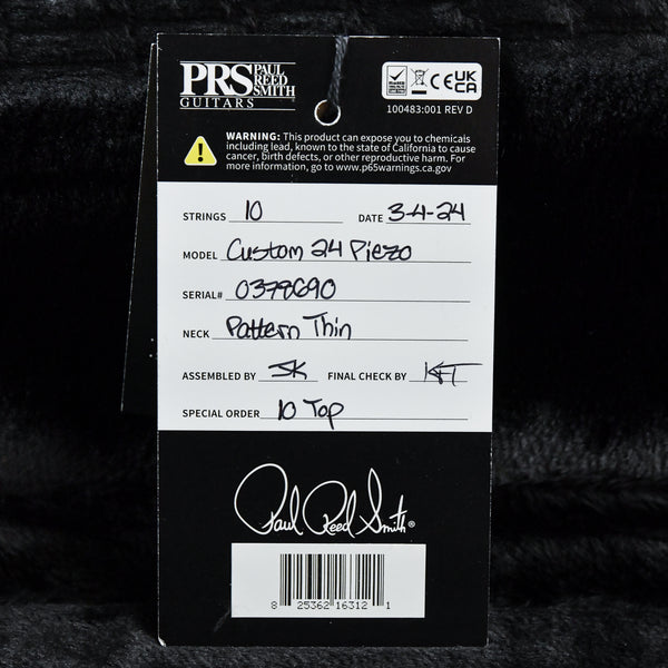 PRS Custom 24 Piezo 10 Top P24 Black Gold 2024 (0378690)