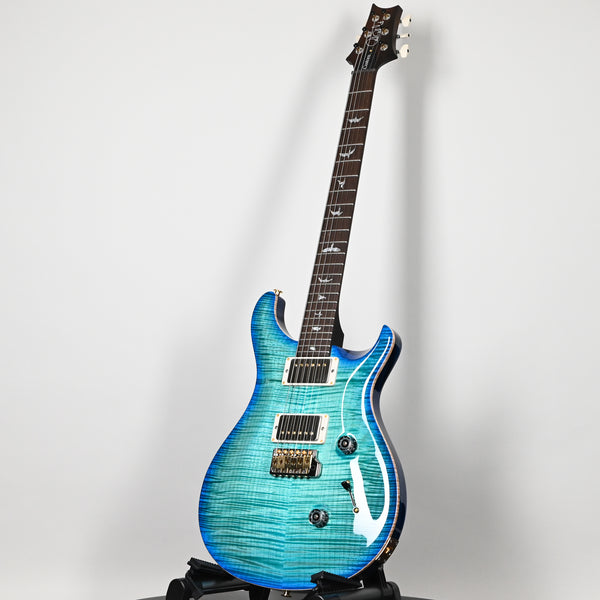 PRS Custom 24 Wood Library w/ 10-Top, Brazilian Rosewood, & 58/15 LT Pickups- Makena Blue 2025 (0420385)