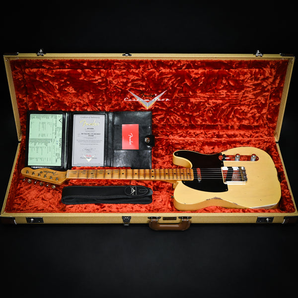 Fender Custom Shop 50's Telecaster 1-Piece Ash Body Relic- Faded Nocaster Blonde 2024 (R137284) Used – Mint