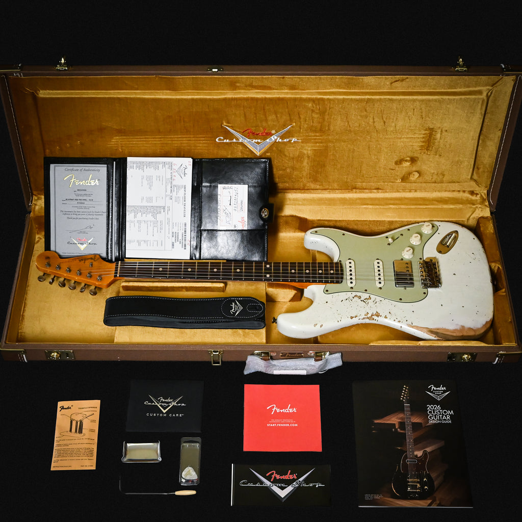 Fender Custom Shop '62 Stratocaster HSS w/ Ash Body, Heavy Relic- Olympic White 2026 (R150550)