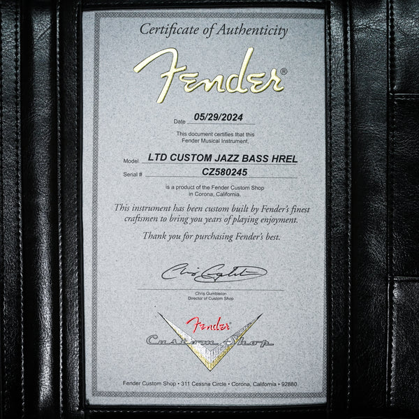 Fender Custom Shop Limited Edition Custom Jazz Bass Heavy Relic- Aged Black 2024 (CZ580245)