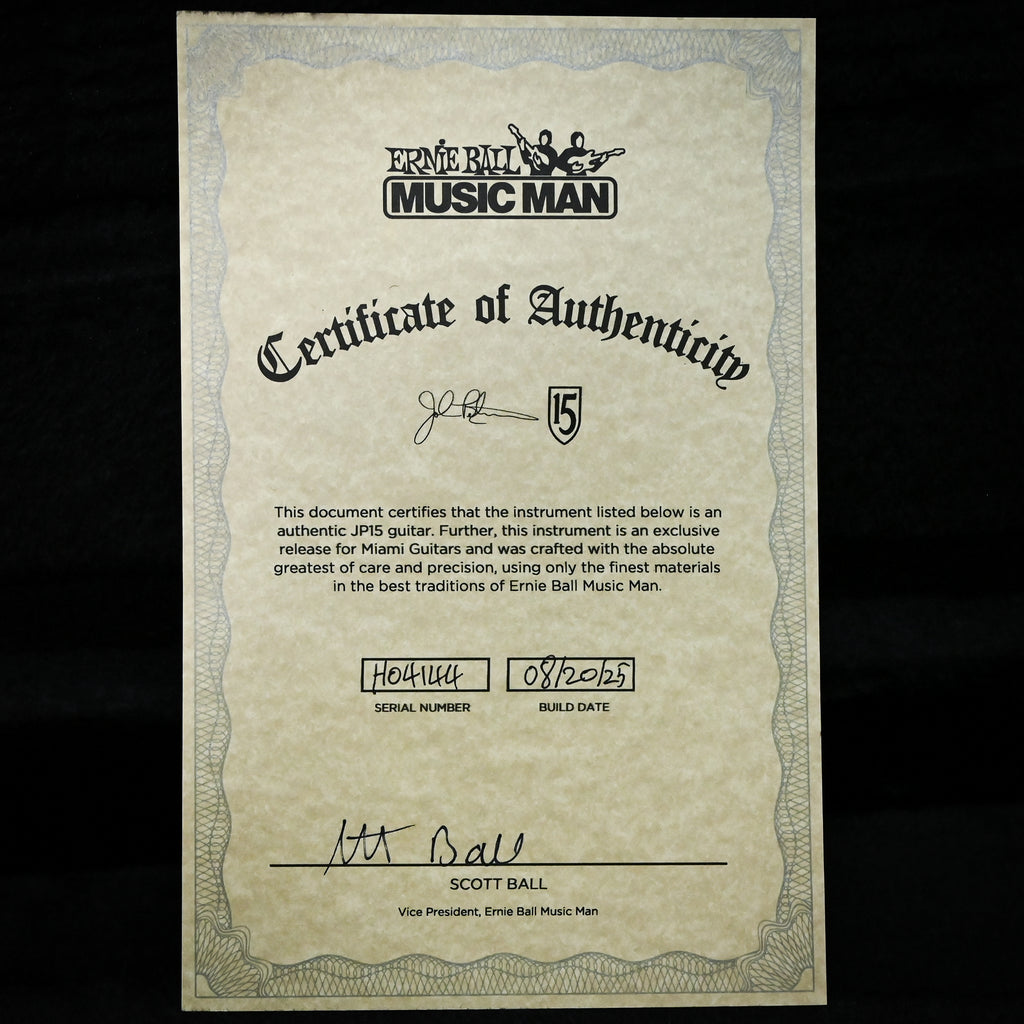 Ernie Ball Music Man JP15 John Petrucci Signature *Miami Guitar Exclusive* - Olallieberry Quilt 2025 (H04144)