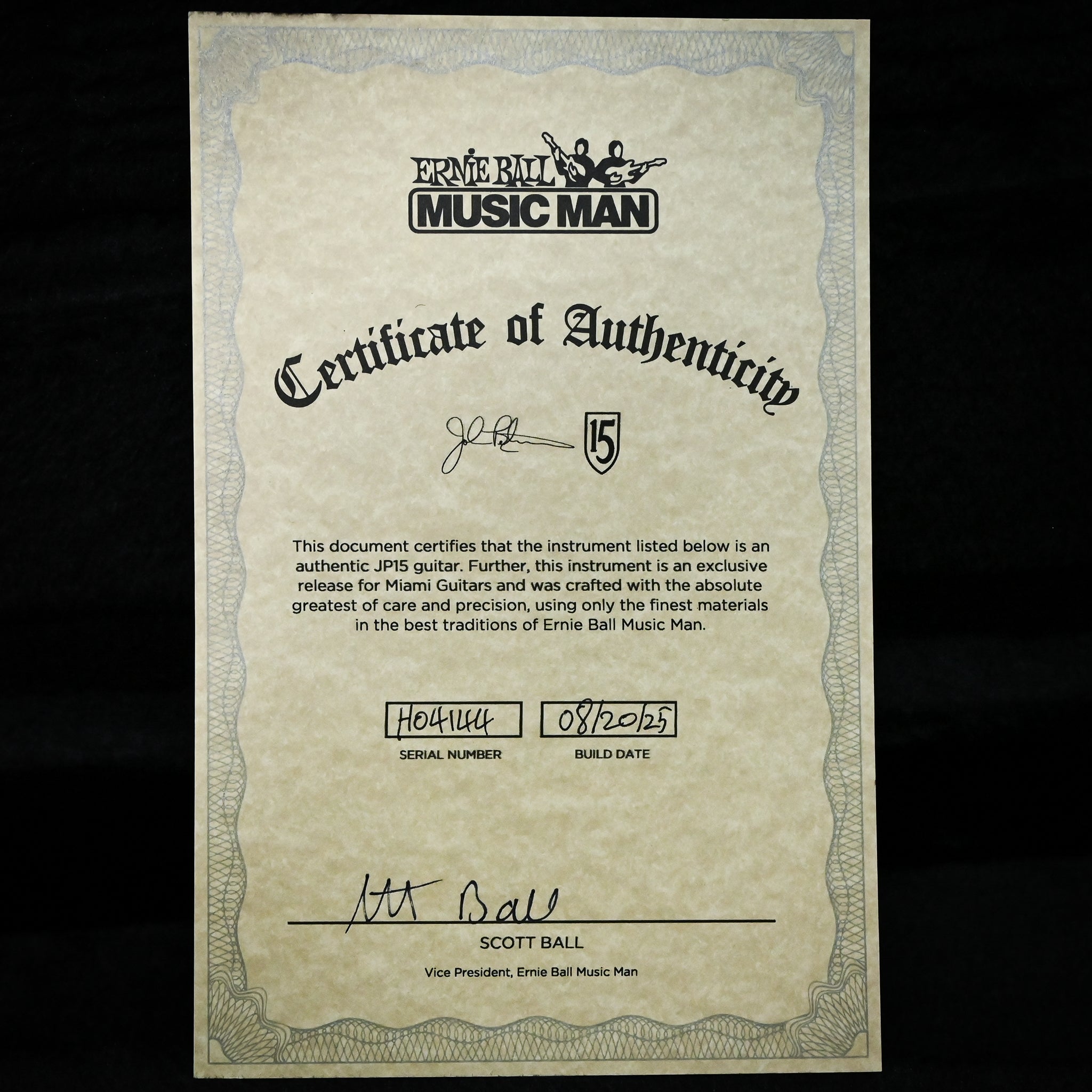 Ernie Ball Music Man JP15 John Petrucci Signature *Miami Guitar Exclusive* - Olallieberry Quilt 2025 (H04144)