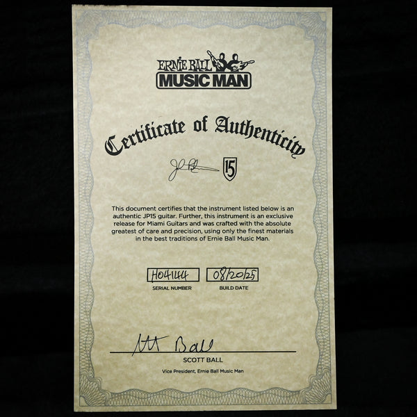 Ernie Ball Music Man JP15 John Petrucci Signature *Miami Guitar Exclusive* - Olallieberry Quilt 2025 (H04144)
