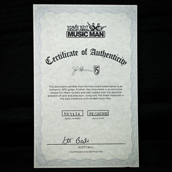 Ernie Ball Music Man JP15 John Petrucci Signature *Miami Guitar Exclusive* - Olallieberry Flame 2025 (H04126)