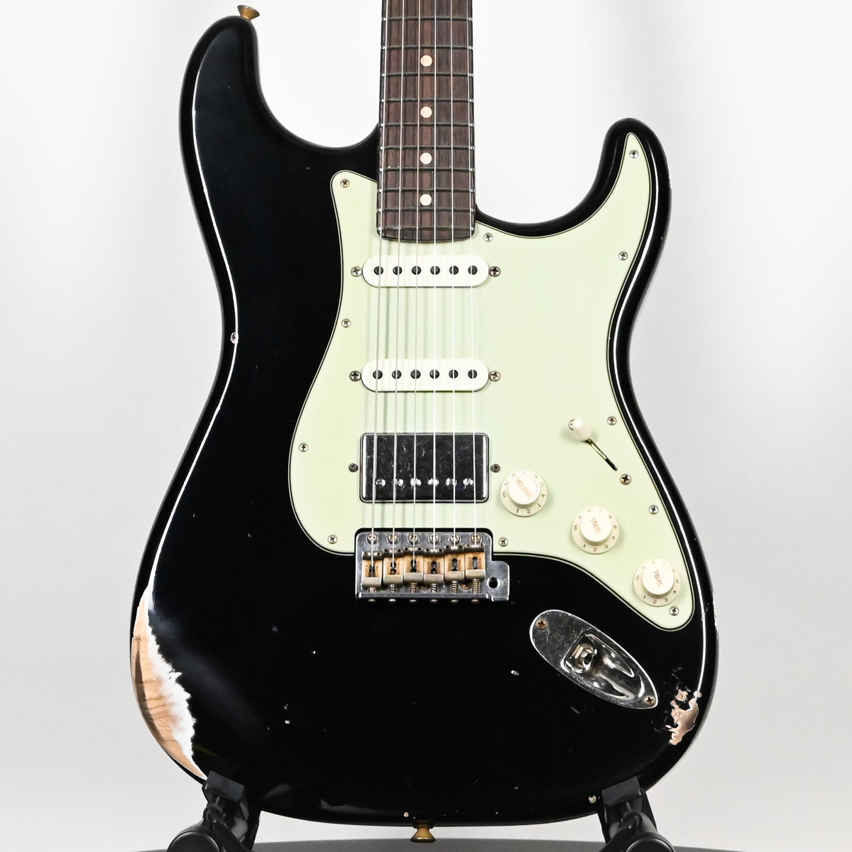 Fender Custom Shop '62 Stratocaster HSS w/ Ash Body, Relic- Black 2026 (R150515)