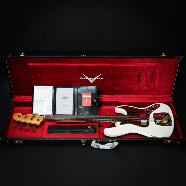 Fender Custom Shop Limited Edition '60 Jazz Bass Relic- Aged Olympic White 2024 (CZ581196)