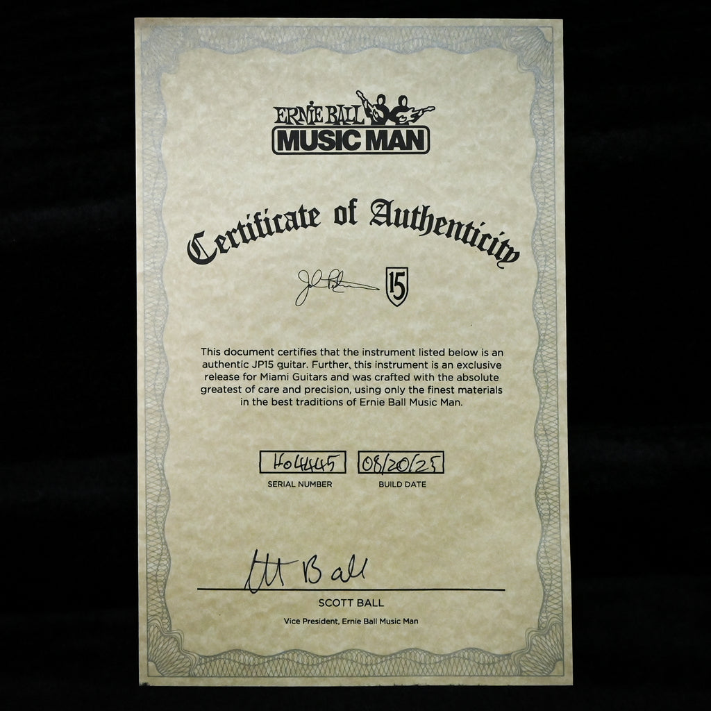 Ernie Ball Music Man JP15 John Petrucci Signature *Miami Guitar Exclusive* - Olallieberry Flame 2025 (H04445)