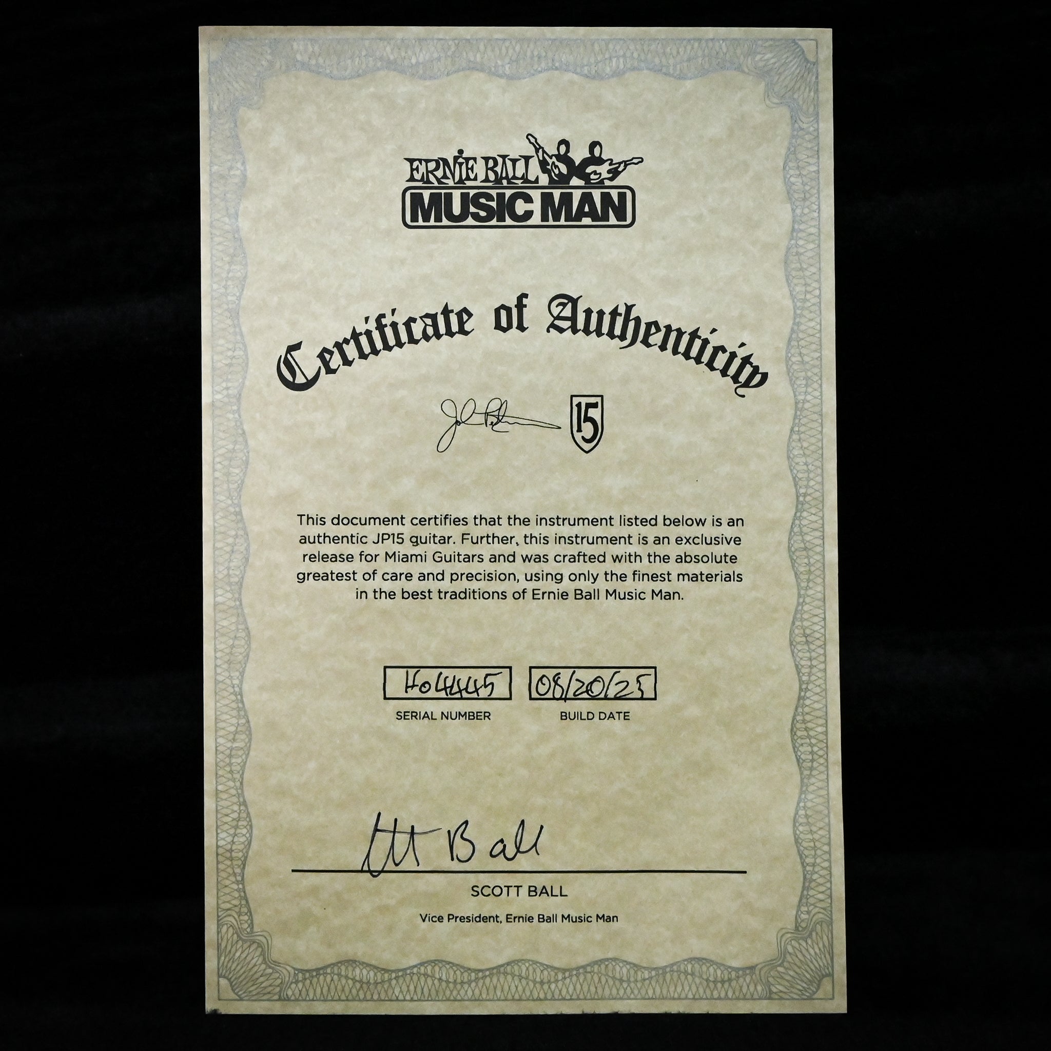 Ernie Ball Music Man JP15 John Petrucci Signature *Miami Guitar Exclusive* - Olallieberry Flame 2025 (H04445)