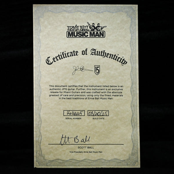 Ernie Ball Music Man JP15 John Petrucci Signature *Miami Guitar Exclusive* - Olallieberry Flame 2025 (H04445)