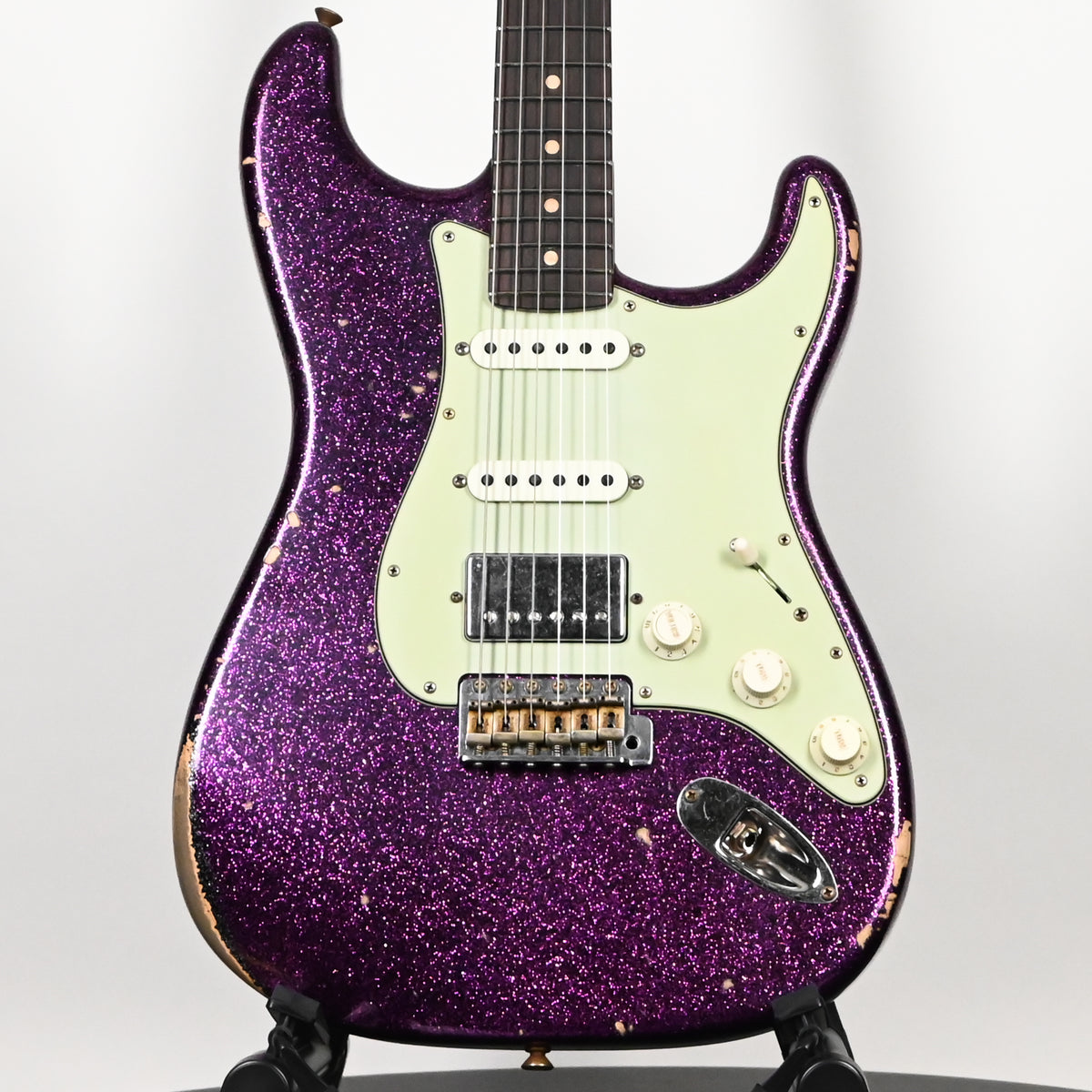 Fender Custom Shop '62 Stratocaster HSS w/ Alder Body, Relic- Aged Magenta Sparkle 2026 (R152397)